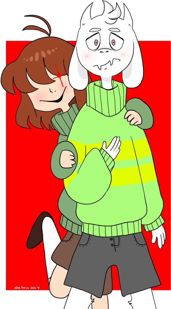 Sibling Love By Alexbeeza - Cartoon (748x1069)