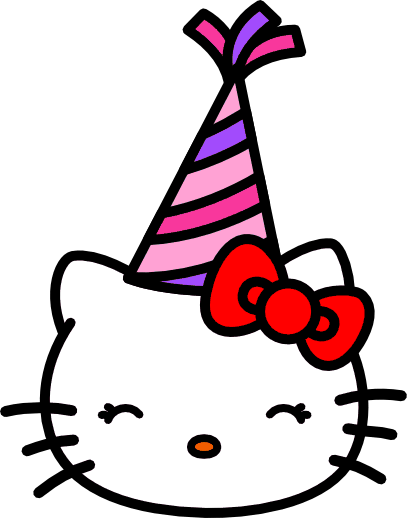 Birthday Clip Art - Hello Kitty Birthday (407x518)