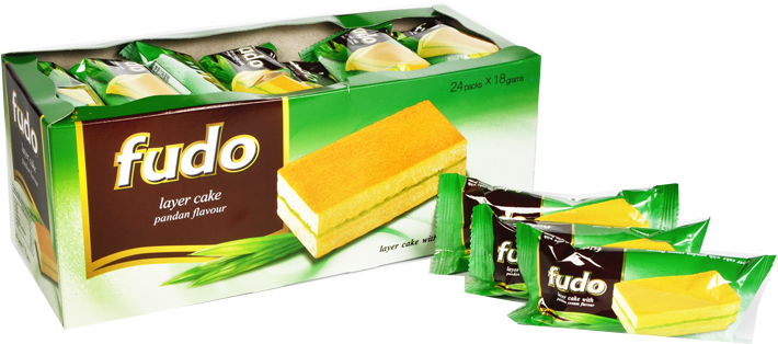 Fudo Layer Cake-pandan Flv - Pandan Cake (800x422)