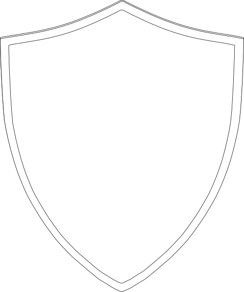 Shield White Outline (498x594)