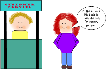 While I Would Just Rather Trade It In For A Brand New - Cartoon (500x333)