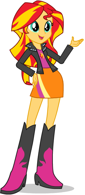 Eqg Promo Pose Set, Equestria Girls, Happy, Safe, Simple - Equestria Girl Sunset Shimmer (288x659)