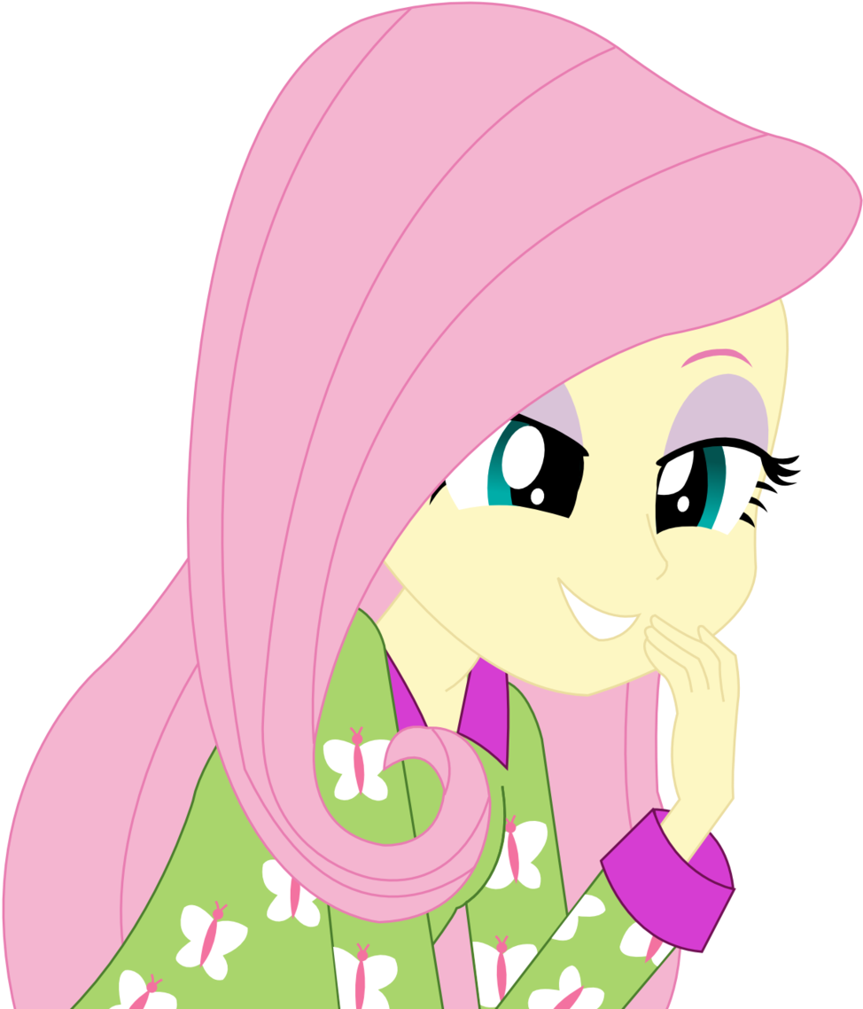 Fluttershy Applejack Rainbow Dash Deviantart - Fluttershy Giggle (1024x1184)