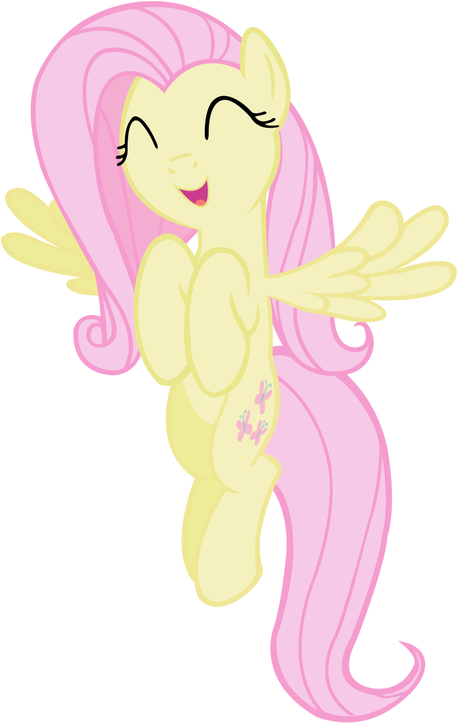 Mlp Fluttershy Happy Vector Download - Fairy (1600x1600)