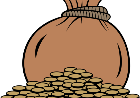<font Color = - Bag Of Coins Clipart (680x380)