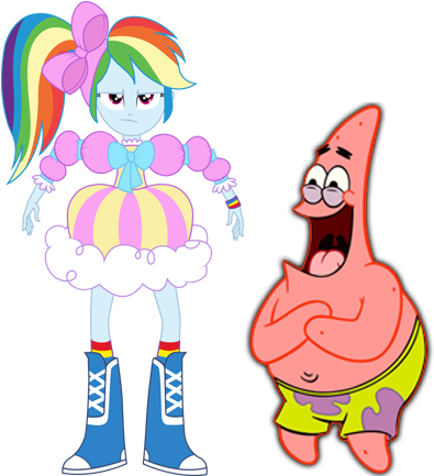 Rainbow Dash Con Vestido (500x432)