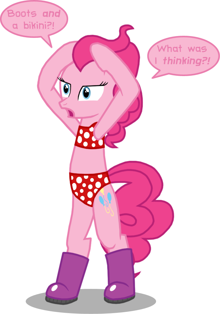 Boots And A Bikini What Was I Thinking - Mlp Eg Pinkie Pie Bikini (726x1036)