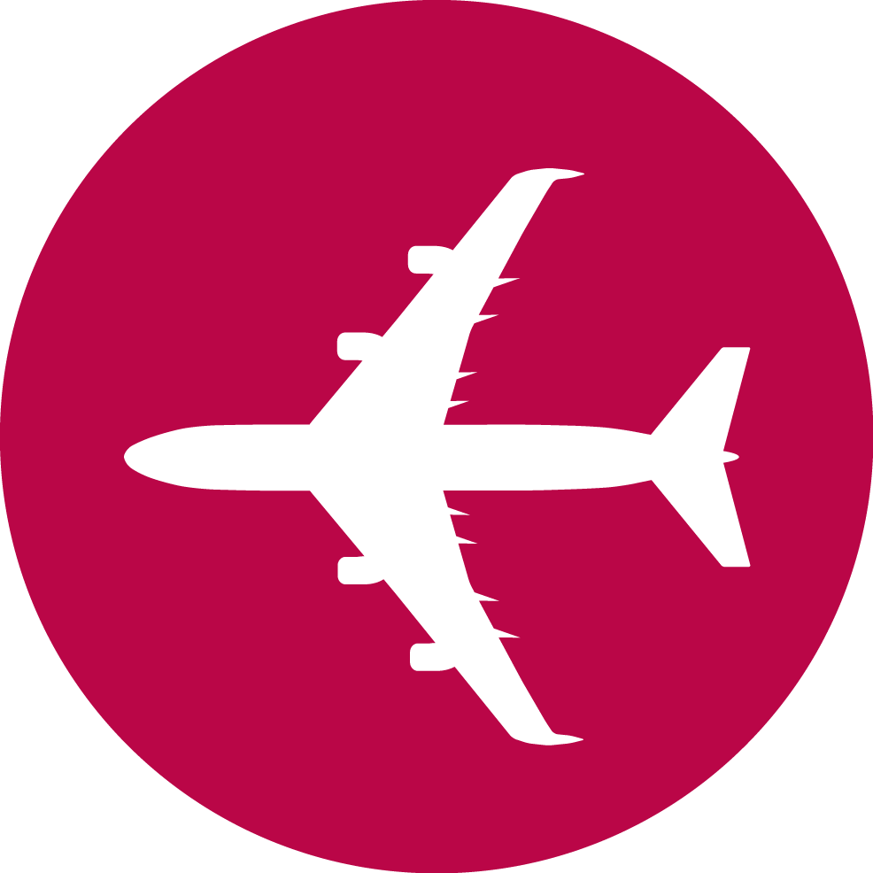 Airplane - Travel Icon Png Pink (986x986)