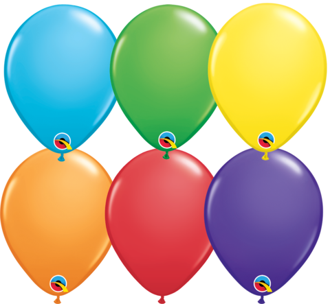 Balloon Bright Rainbow Assortment 28cm Latex 100pk - 5" Bright Rainbow 100 Count Qualatex Latex Balloons (480x443)
