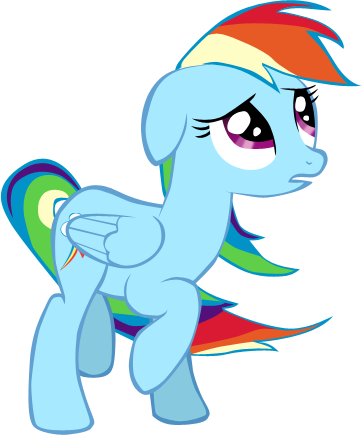 Rainbowdash Vector By Rhubarb-leaf - Mlp Rainbow Dash Crying (362x435)
