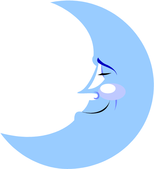 Free Blue Moon Cliparts, Download Free Clip Art, Free - Blue Crescent Moon Clipart (600x600)