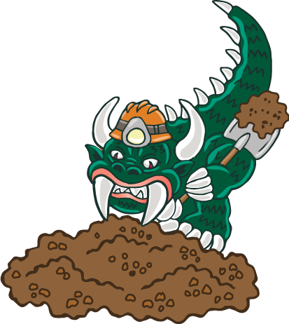 Hodag Digging Into The Tunnel - Rhinelander (413x462)