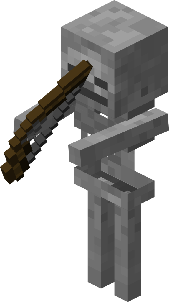 Clone This Wiki Locally - Minecraft Skeleton (574x1024)