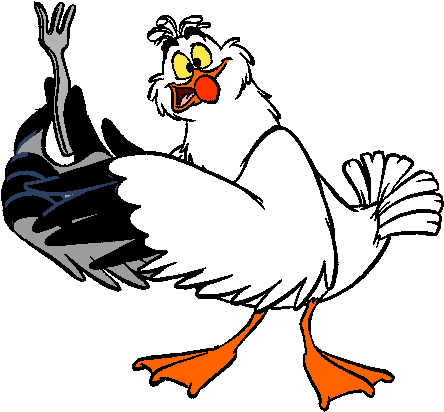 Fork Clipart Mermaid - Scuttle From Little Mermaid (454x431)