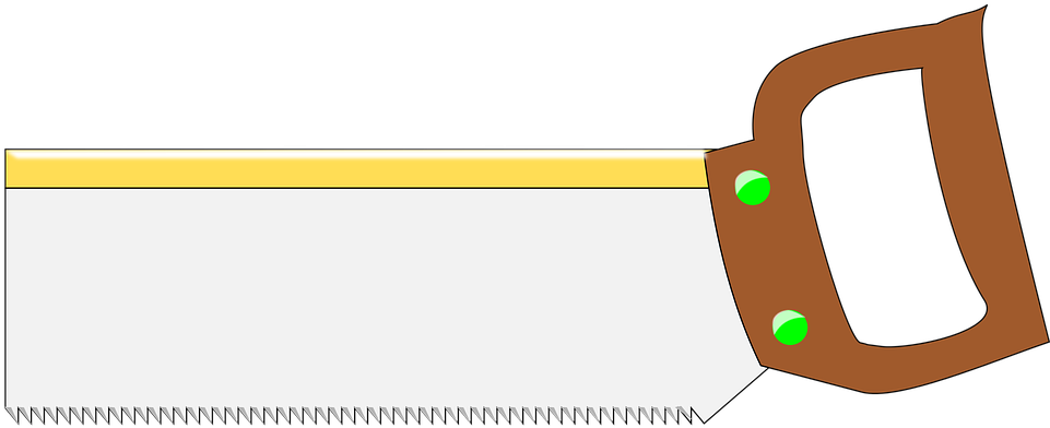 Hand Saw Clipart Back Saw - Tenon Saw No Background (1280x640)