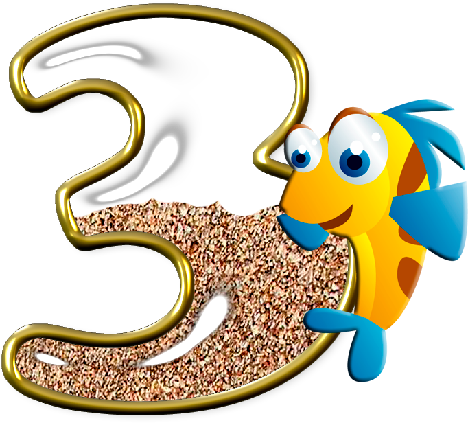 3 Three, Math Numbers, Number 3, Children, Chang'e - Number (798x800)