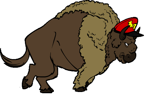 Bison Clipart Animated - Bison Cartoon Gif (468x303)
