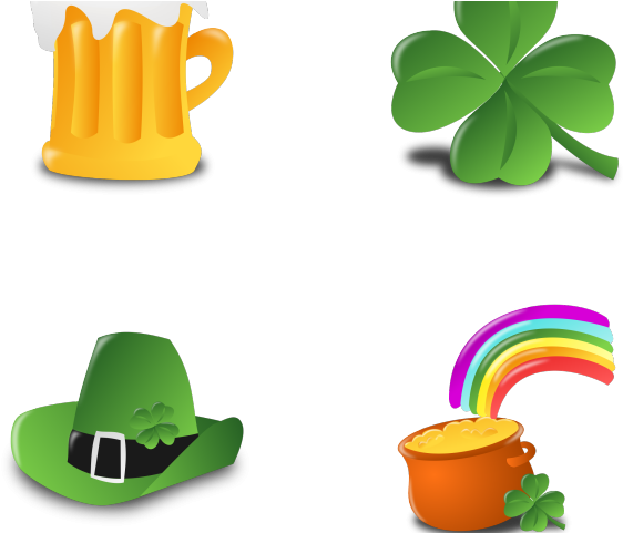 Small Clipart St Patricks Day - Irish Top Hat Shower Curtain (640x480)