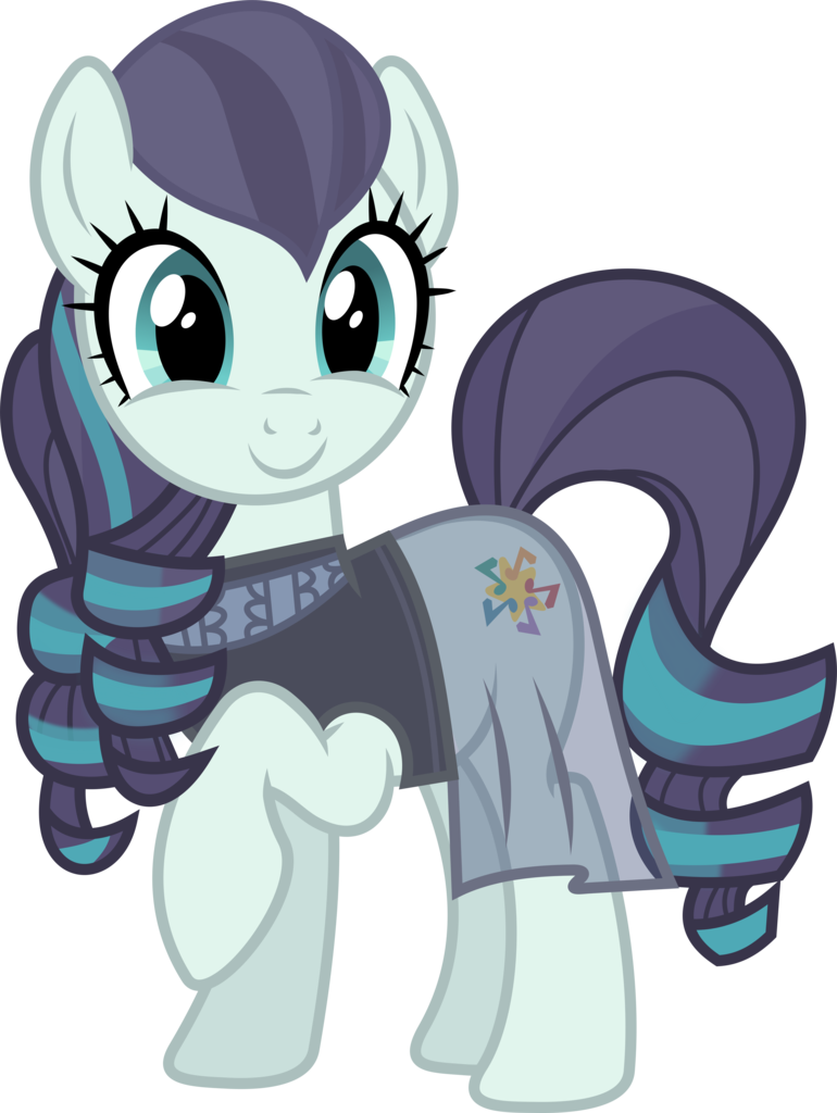 Gyvoi, Clothes, Coloratura, Rara, Safe, Simple Background, - My Little Pony Raw Raw (770x1024)
