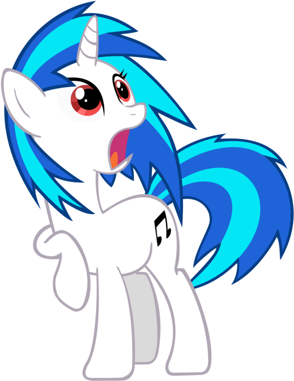 Dj Pon3 Without Glasses By Ninjamissendk - Vinyl Scratch Pony (900x803)