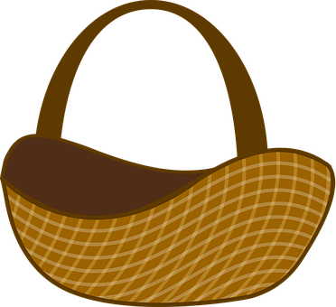 Basket Wicker Wicker Basket Basket Basket - Canasta De Campo Clipart (372x340)