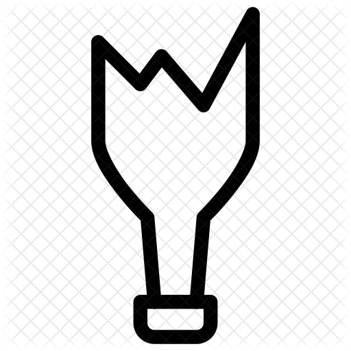 Broken Bottle Icon - Wine (512x512)