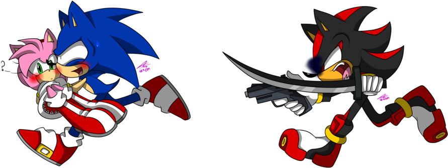 Cute Jealous By Nino5571 - Amy Jealous Of Sonic And Sally (1024x465)
