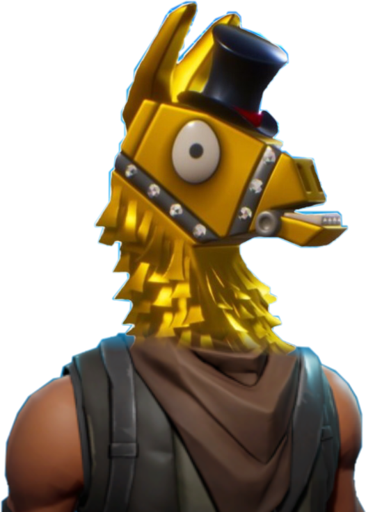 Fortnite Llama Tophat Profilepic Gold - Fortnite Llama Transparent Background (526x737)