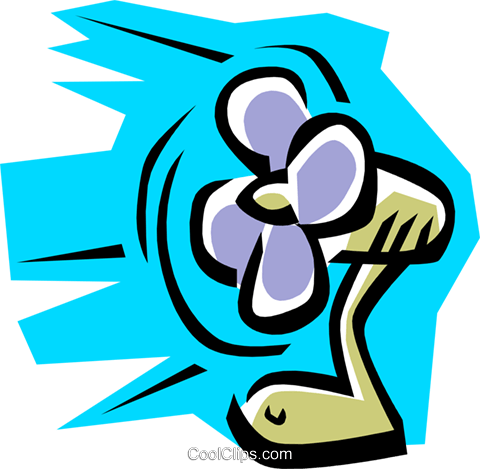 Electric Fan Royalty Free Vector Clip Art Illustration - Fan Clipart (480x469)