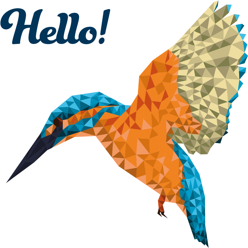 Say Hello To Beautiful And Colourful Vector Kingfisher - Delitilki (1000x1000)