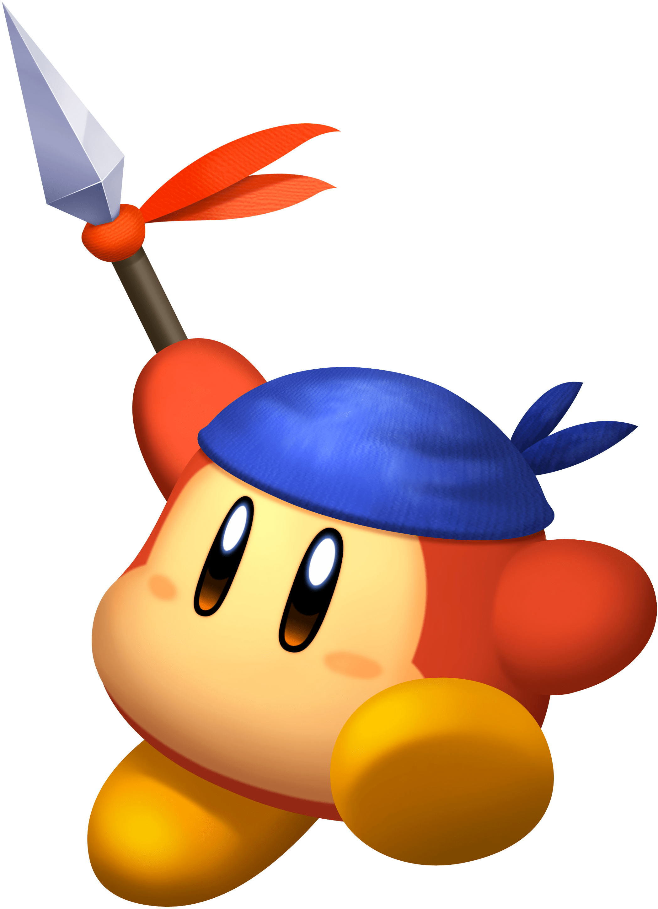 Kirby Bandana Waddle Dee Holding Spear Transparent - Kirby Bandana Waddle Dee (3000x3000)