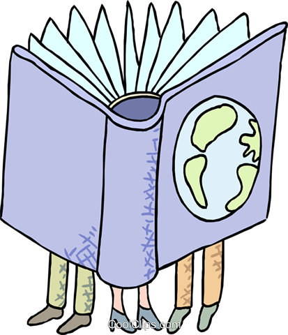 Travel Encyclopedia Royalty Free Vector Clip Art Illustration - Lexikon Clipart (413x480)