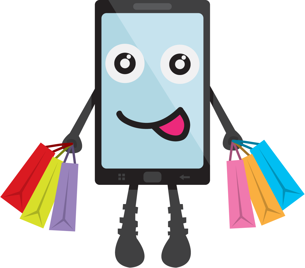 Online Shopping E-commerce Bag - Shopping (1271x1115)