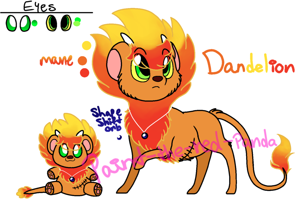 Dandelion Ref Sheet By Paint The Red Panda - Red Panda (1032x774)