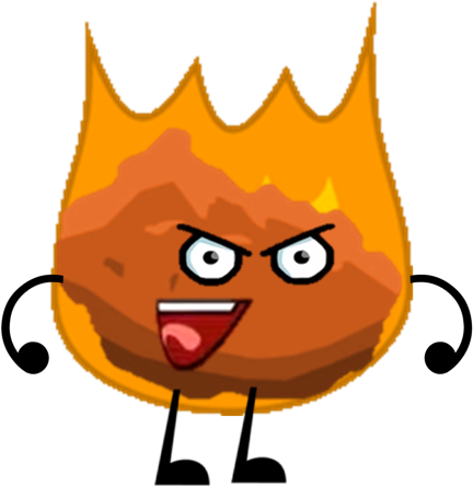 Meteorite - Bfdi Firey Gif (436x483)