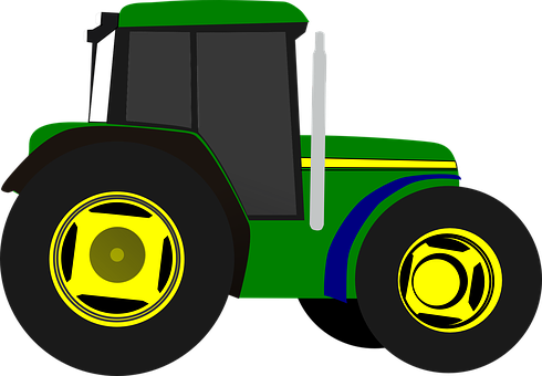 Tractor Farm Equipment Vehicle Agriculture - Farm Equipment Png (490x340)