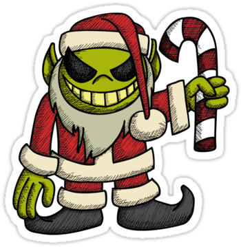 Elf Clipart Creepy - Evil Elf Clipart (375x360)