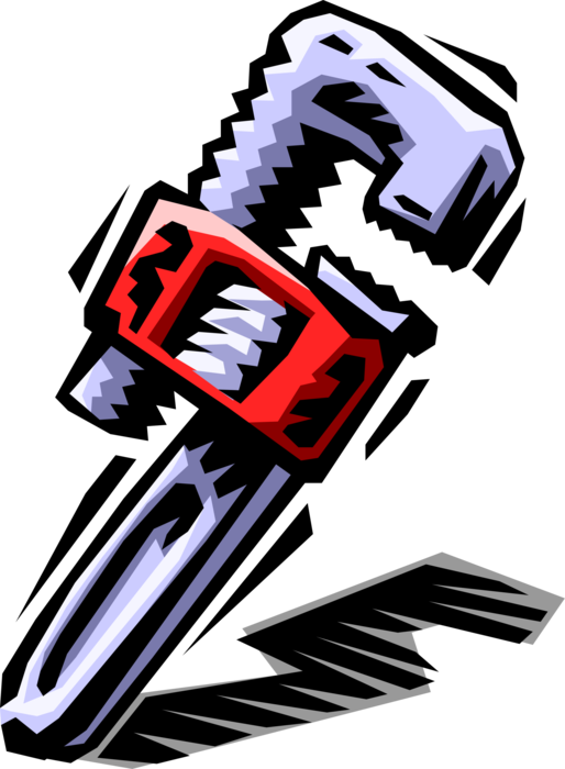 Vector Illustration Of Pipe Wrench Or Stillson Wrench - Graphic Design (514x700)
