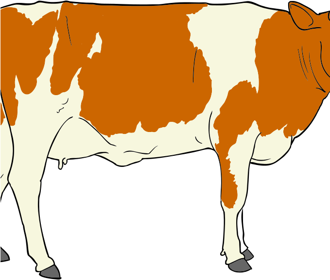 Cow Images Clipart Filecow Clipart 01svg Wikimedia - Beef Janata Party (678x599)