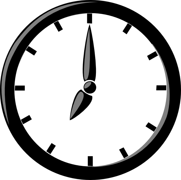 Oval Clipart Clock - Clock Clipart (600x599)