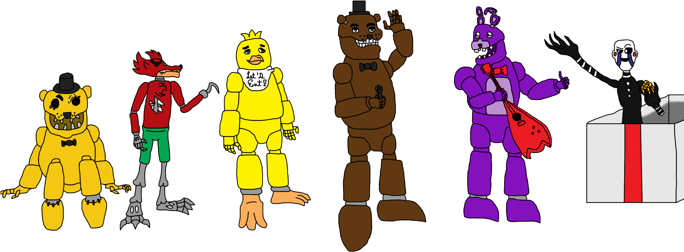 The Gang's All Here By Helios485 - Cartoon (2592x1038)
