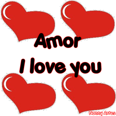 I Love - Corações I Love You (389x389)