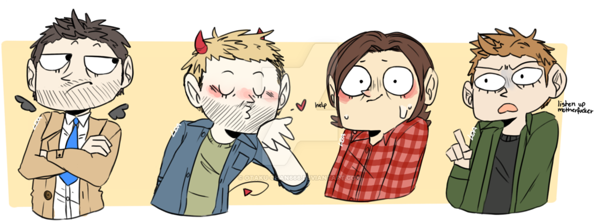 The Gang By Otaku-chan666 - Cartoon (1264x632)