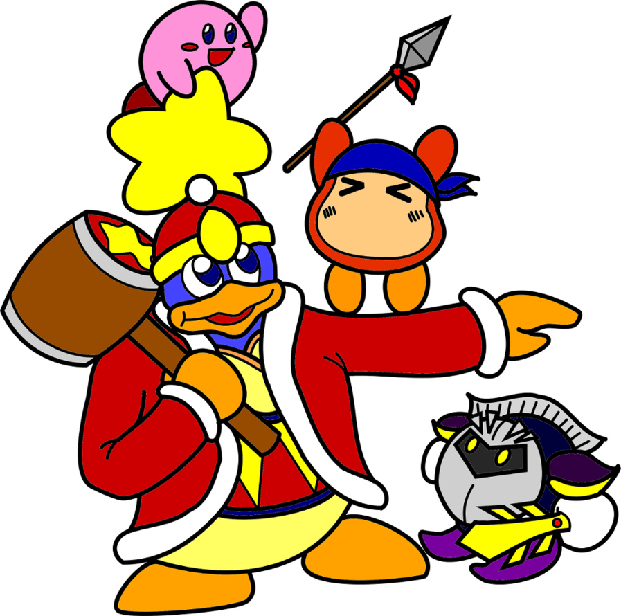 The Kirby Gang By Falkoopa - Cartoon (897x890)