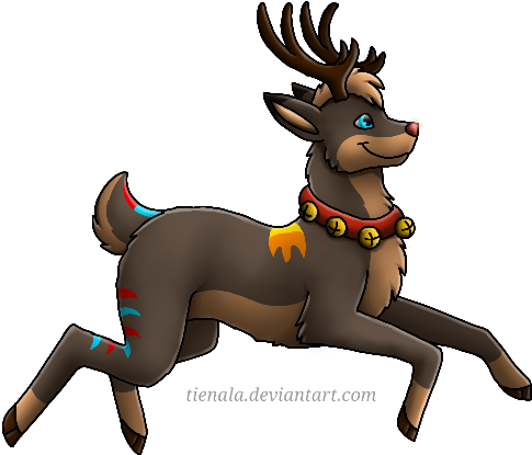 Scorpion The Red Nosed Reindeer By Tienala - Cartoon (570x490)