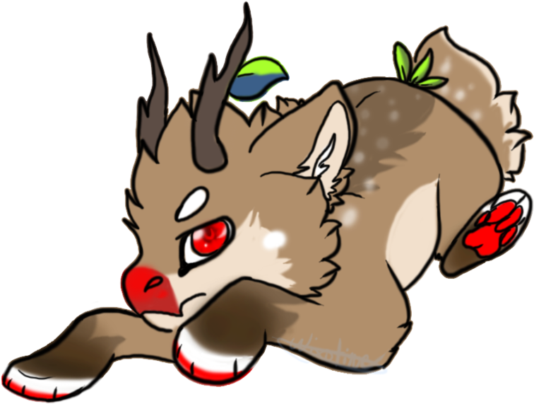 Rudolph The Red Nosed Dragon - Cartoon (800x628)