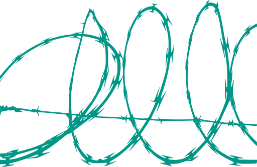 Prison Barbed Freedom Wire - Barbed Wire Drwaing (512x333)