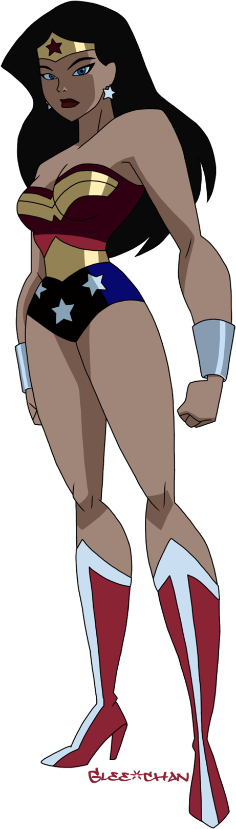 Wonder Woman By Glee-chan - Wonder Woman Justice League Unlimited (485x1647)