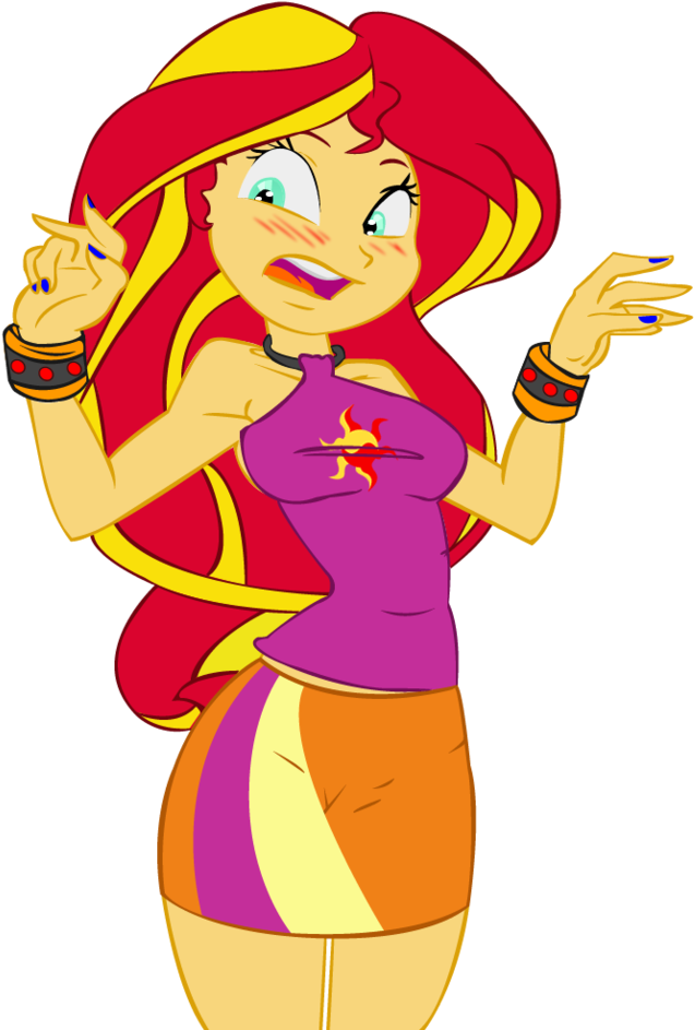 Sunset Shimmer Freaked Out By Ravecrocker On Deviantart - Cartoon (816x979)
