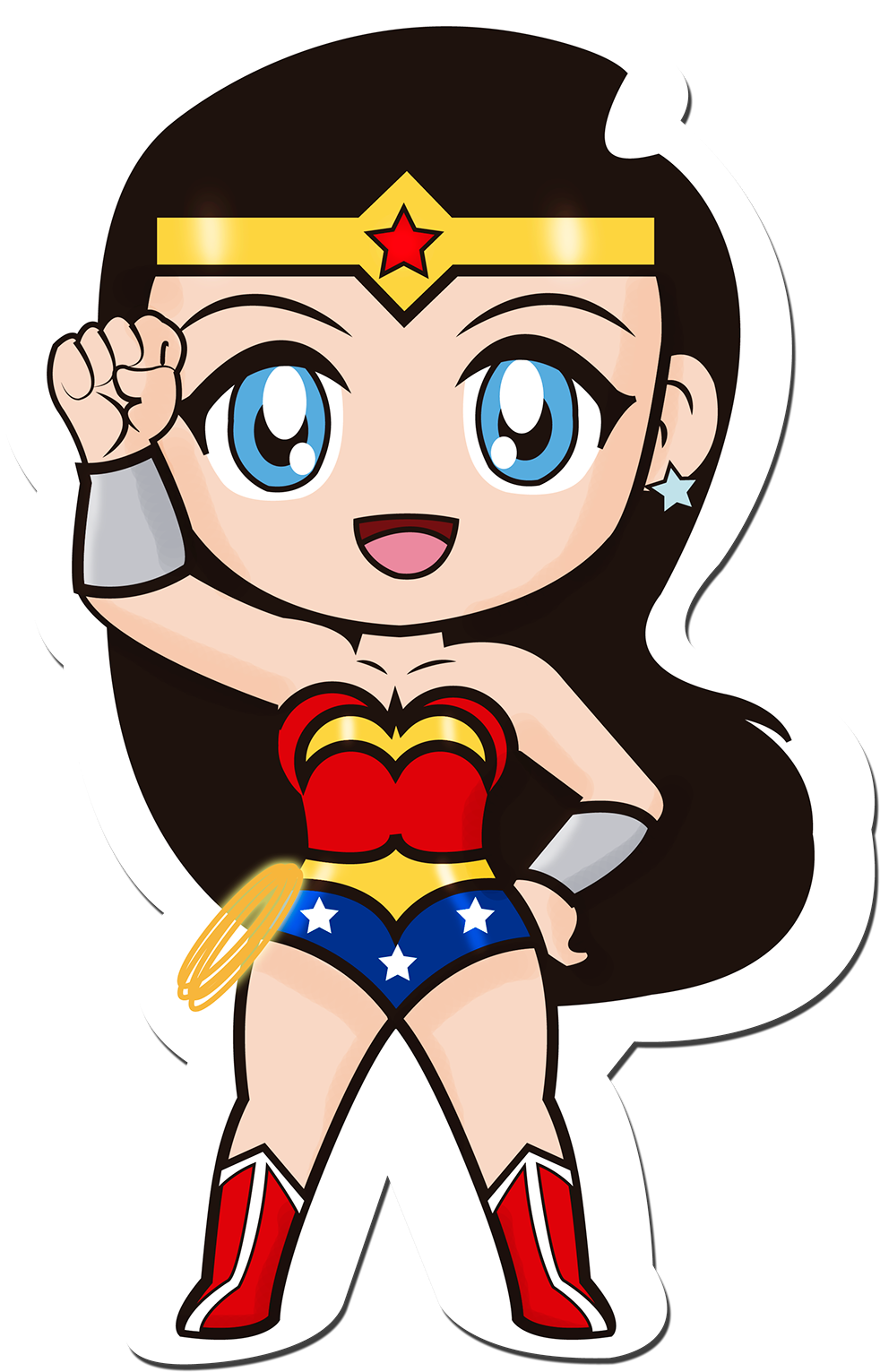 Wonder Woman Chibi Download - Wonder Woman Icon Png (1200x1553)